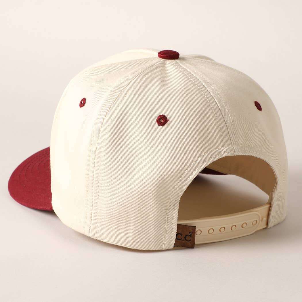 Custom Embroidery Plain Two Tone Canvas Cotton Baseball Cap