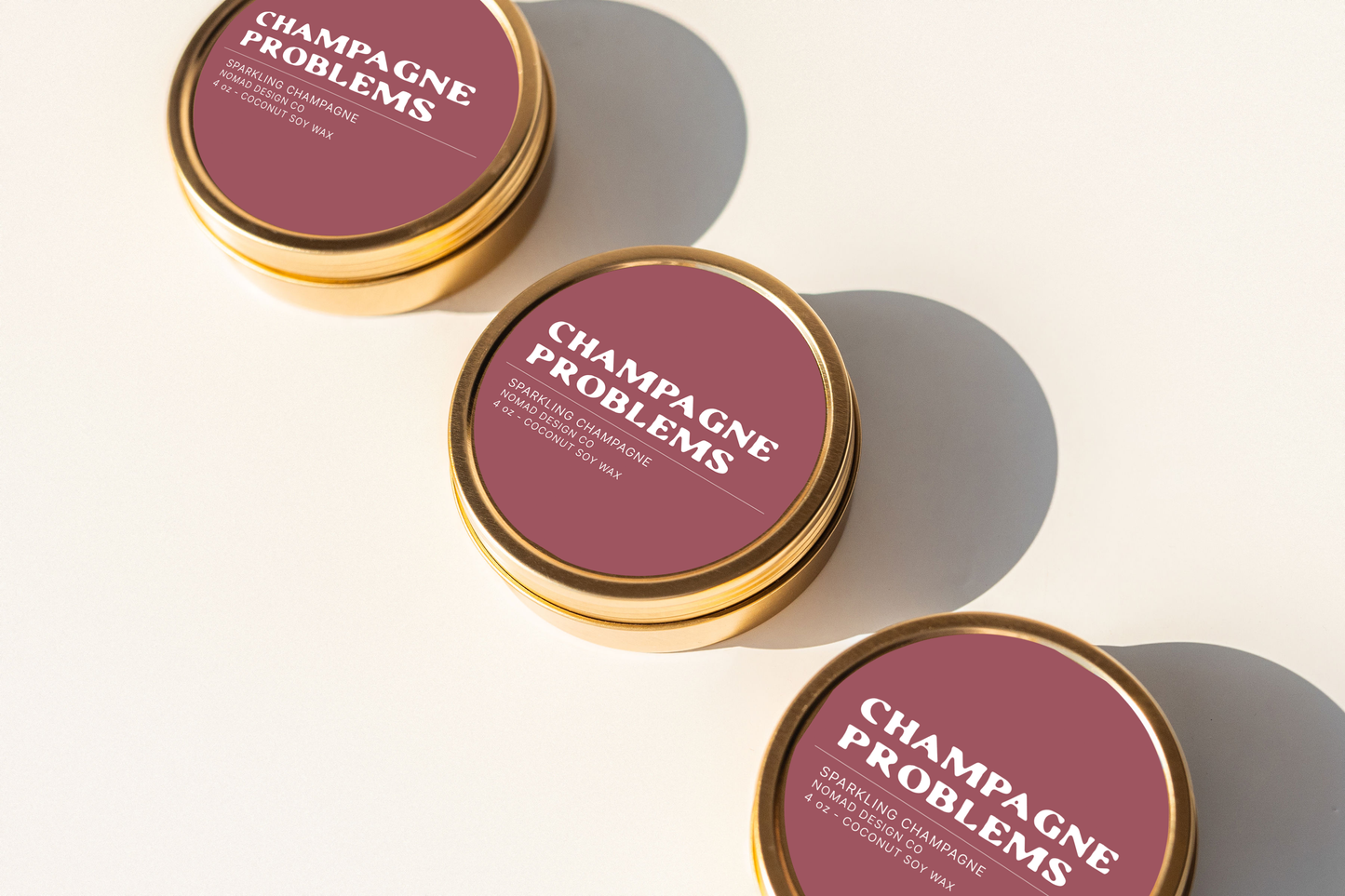 Champagne Problems Travel Tin Candle