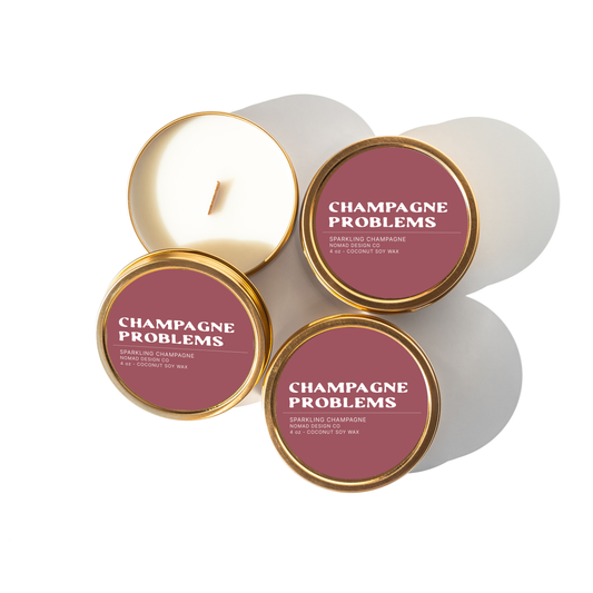 Champagne Problems Travel Tin Candle